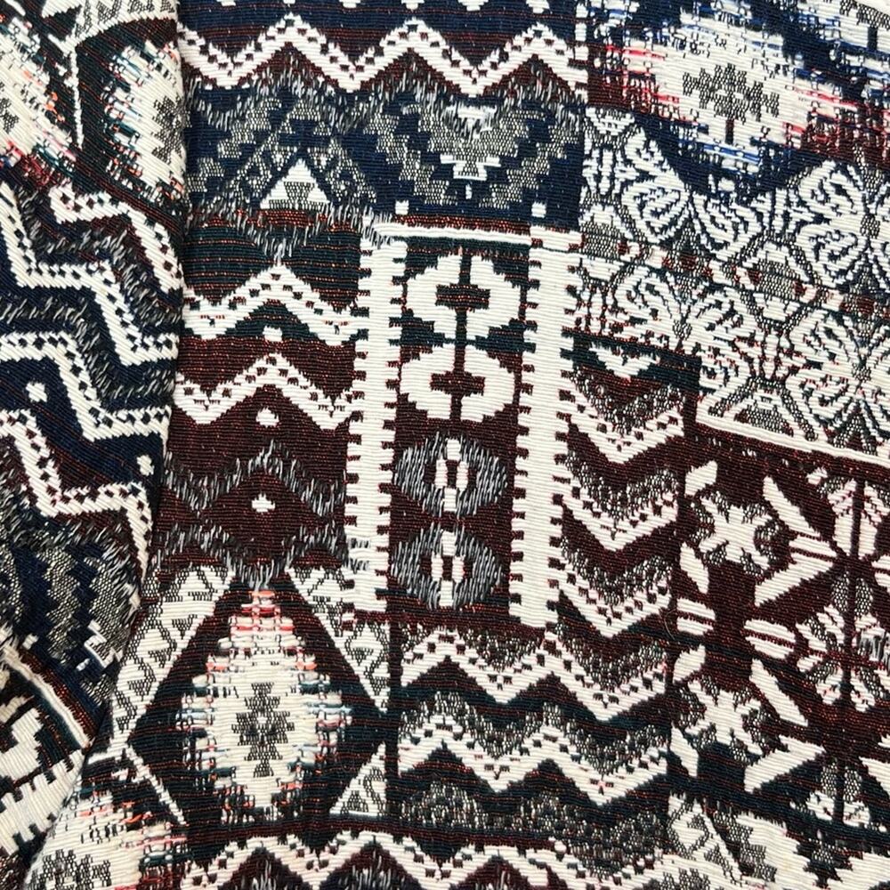 Zara Basic Patchwork Motorcycle Longline Blazer J… - image 5